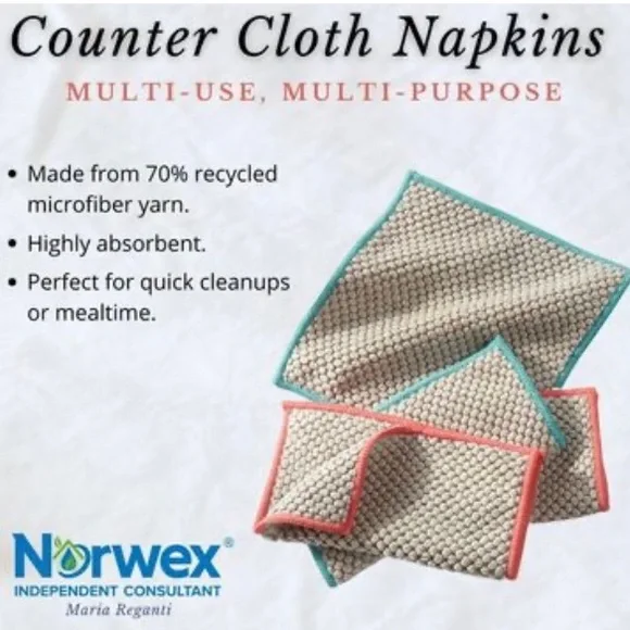 Norwex Counter Cloth Napkins Set - Picture 6 of 6